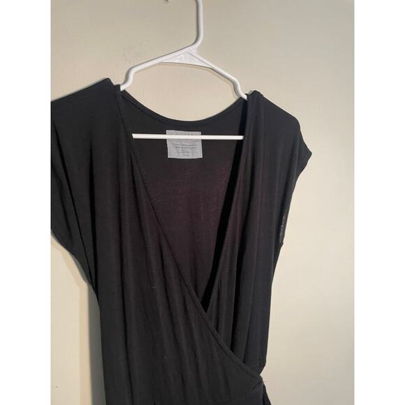 Tonlé Lotus Wrap Dress in Black Ethically Made - Picture 3 of 11